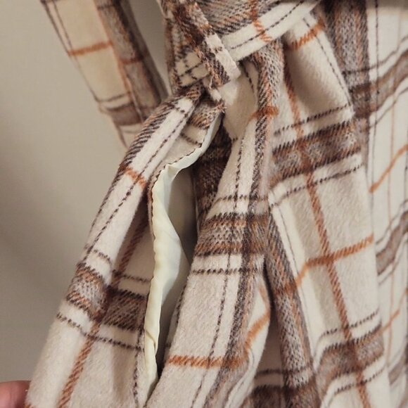 Oat Benji Belted Plaid Jacket/Cardigan Large XL - Picture 7 of 8